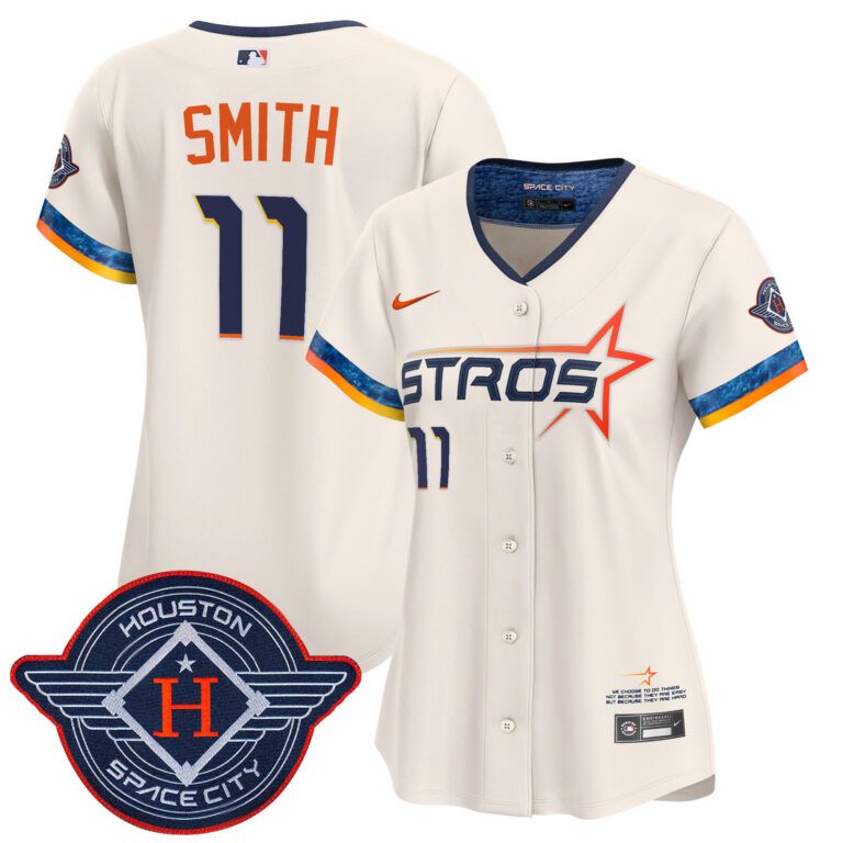 Women Houston Astros #11 Smith cream 2025 City Connect Vapor Limited Stitched Jersey